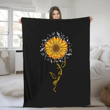 Discover Music Teacher Musical Notes Musician Music Lover Fleece Blankets