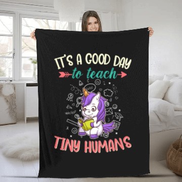 Discover Good Day To Teach Tiny Humans Elementary Teacher Fleece Blankets