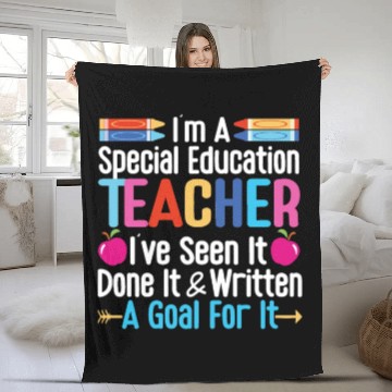 Discover I'm A Special Education Teacher, SPED Teacher Fleece Blankets