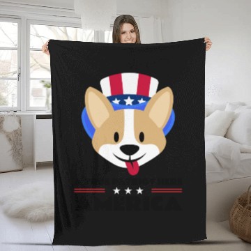 Discover 4th of July A True Patriot Here. Fleece Blankets