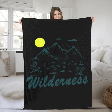 Discover Wilderness Hiking Nature Lover Fleece Blankets