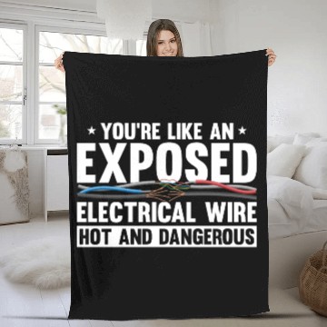 Discover Electrician Electrical Engineer Lineman Fleece Blankets