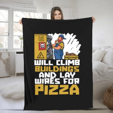 Discover Electrician Electrical Engineer Lineman Fleece Blankets