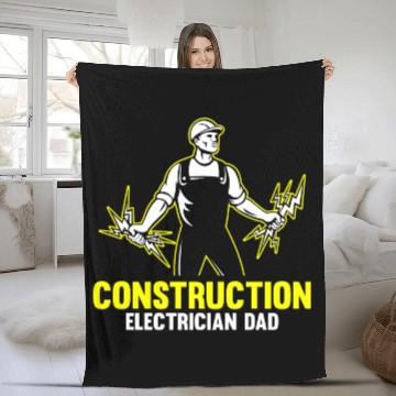 Discover Electrician Electrical Engineer Lineman Fleece Blankets