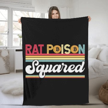 Discover Rat Poison Squared Fleece Blankets
