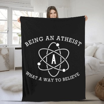 Discover Atheist Atheism Anti Religion Securalism God Sucks Fleece Blankets