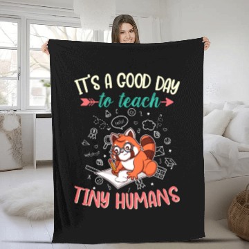 Discover Good Day To Teach Tiny Humans Elementary Teacher Fleece Blankets