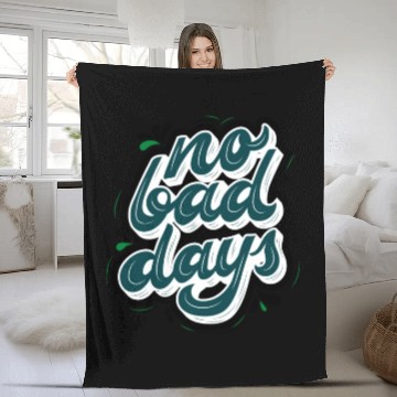 Discover no bad days cool design for hobefull Fleece Blankets