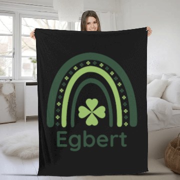 Discover Egbert Clover Boho Rainbow Fleece Blankets