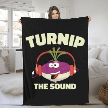 Discover Music Turnip Party Music Lover Vegetable Fleece Blankets
