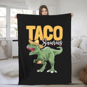 Discover Taco Dinosaur Mexican Dino Fleece Blankets