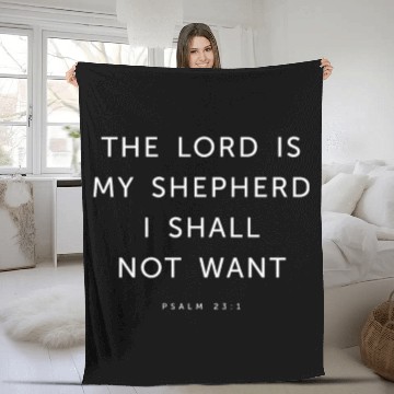 Discover The Lord is My Shepherd I Shall Not Want Religious Fleece Blankets