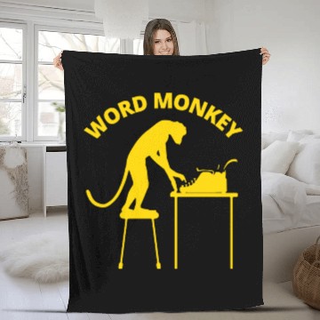 Discover Word Monkey Fleece Blankets