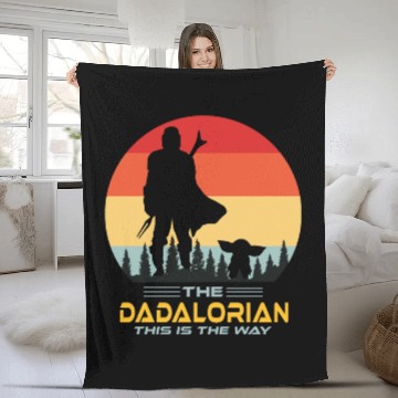 Discover Funny The Dadalorian This is The Way,Fathers Day Fleece Blankets