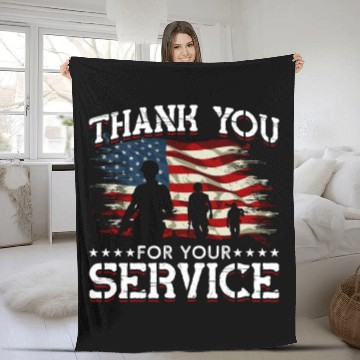 Discover Memorial Day American Flag Patriotic Soldier US Fleece Blankets