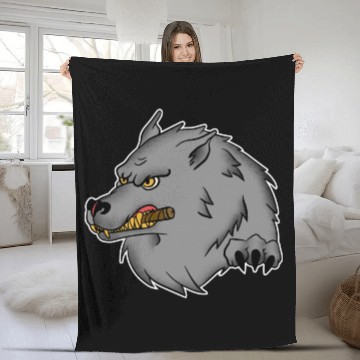 Discover The Siberian Wolf Fleece Blankets