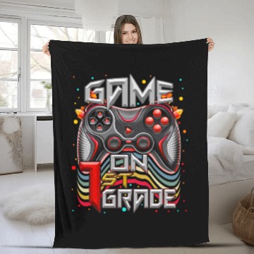 Discover 1st Video Game Boy Fleece Blankets Video Game Back to School