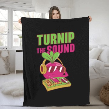 Discover Music Turnip Party Music Lover Vegetable Fleece Blankets