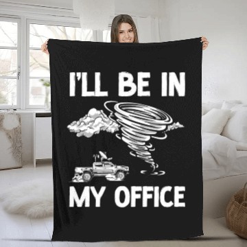 Discover Storm Chaser Hurricane Meteorology Fleece Blankets