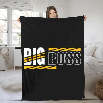 Discover Big Boss typography Fleece Blankets