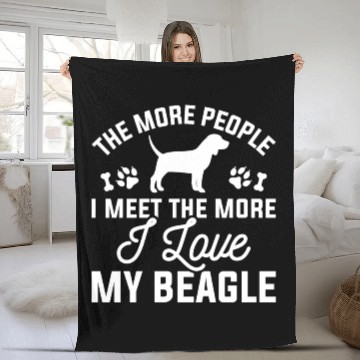Discover I Love My Beagle Fleece Blankets