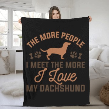 Discover I Love My Dachshund Fleece Blankets