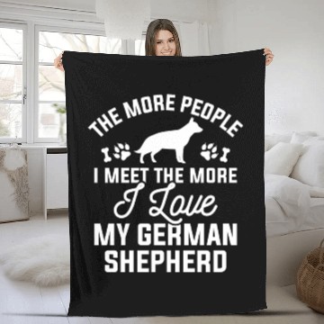 Discover I Love My German Shepherd Fleece Blankets