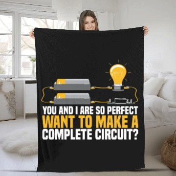 Discover Electrician Electrical Engineer Lineman Fleece Blankets