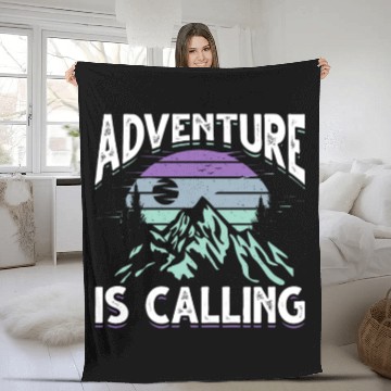 Discover Mountaineering Adventure Hiking Camping Mountain Fleece Blankets