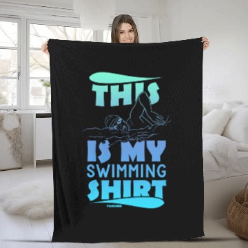Discover Swimming lifeguard swimming course outdoor pool gi Fleece Blankets
