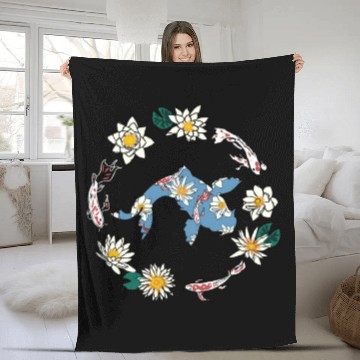Discover Koi Carp Japan Fish Colorful Pond Hobby Fleece Blankets