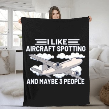 Discover Aircraft Spotting Airplane Aircraft Spotter Fleece Blankets
