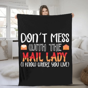 Discover Postal Worker Mail Lady Mail Carrier Postal Fleece Blankets