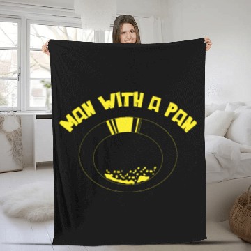 Discover Gold Panning, GOld Digger Fleece Blankets