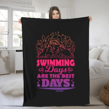Discover To swim Fleece Blankets