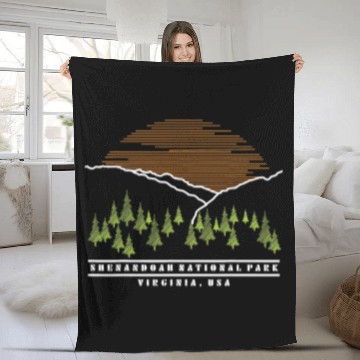 Discover Shenandoah Valley Virginia US National Park Camp Fleece Blankets