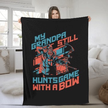 Discover Archery Archer Bowman Fleece Blankets