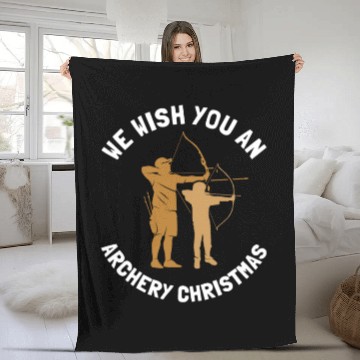 Discover Archery Archer Bowman Fleece Blankets