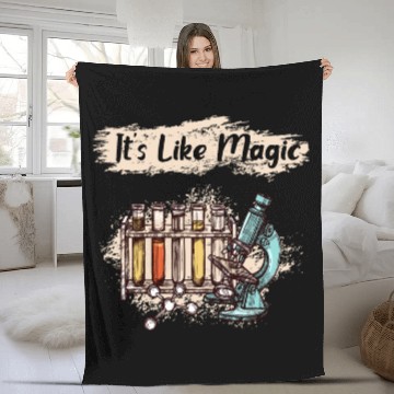 Discover Science it's like magic, back to school Fleece Blankets