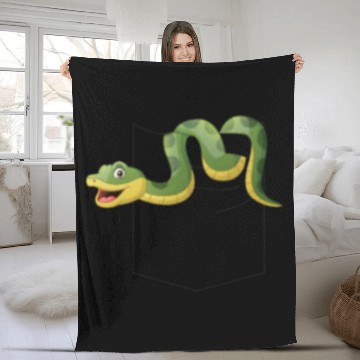 Discover Snake Serpent Pocket Fleece Blankets
