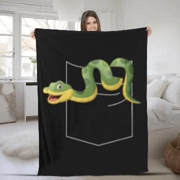 Discover Snake Serpent Pocket Fleece Blankets