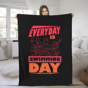 Discover To swim Fleece Blankets