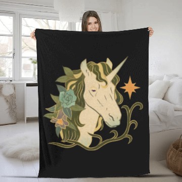Discover Sad Unicorn Fleece Blankets