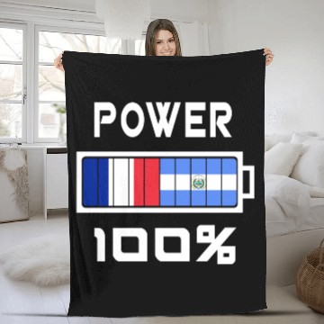 Discover El Salvador and France power 100% Fleece Blankets