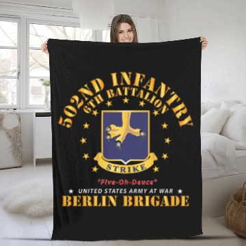 Discover Army 6th Battalion 502nd Infantry Berlin Brigade X Fleece Blankets