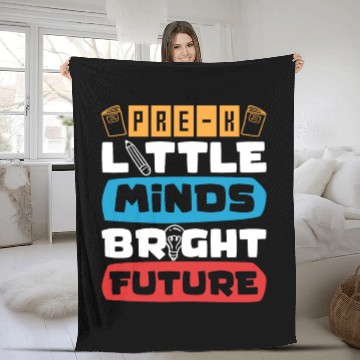 Discover Preschool Kids Back to School Little Minds Bright Fleece Blankets