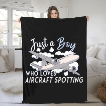 Discover Plane Aircraft Spotting Airplane Aircraft Spotter Fleece Blankets