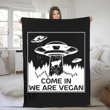 Discover Alien Galaxy Ufo Extraterrestrial Spaceship space Fleece Blankets
