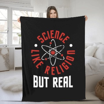 Discover Science Like Religion But Real Atheism Humanist Fleece Blankets