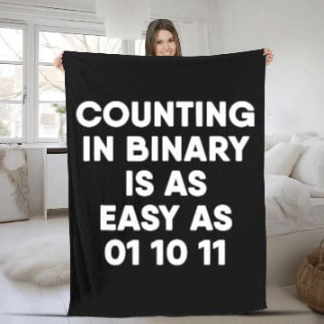 Discover Counting In Binary Computer Science Fleece Blankets